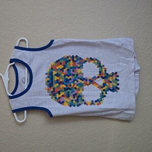 White Skull Tank Top